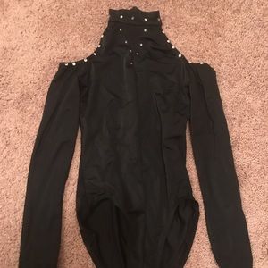 Long Sleeve Bedazzled Leotard